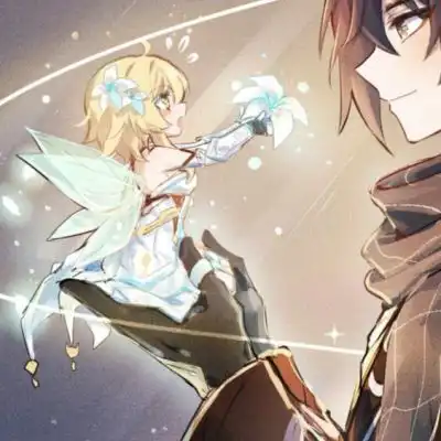  动漫情侣cp头像遇见你是我一生的运气