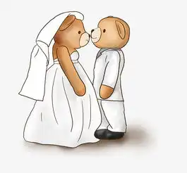  520手绘一对情侣熊图片素材其他格式下载动漫人物大全