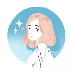  插画和风女孩美式线条