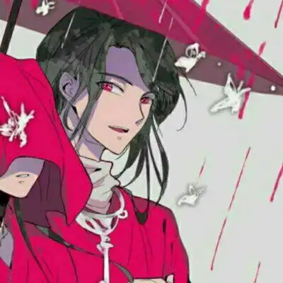  红色古风系列情侣头像堆糖古风二次元情侣红色头像