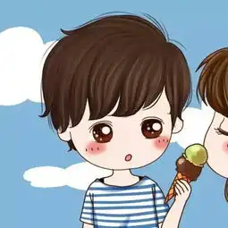  小薇的世界光情侣头像冰淇淋堆糖,美好生活研究所