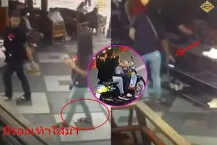  中国女子泰国寺庙参拜名牌鞋放门口被偷