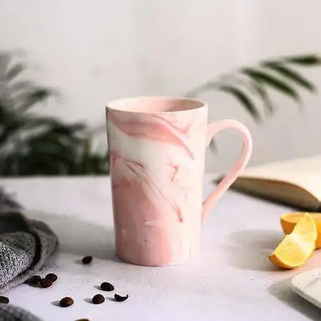  马克杯情侣水杯北欧ins花茶杯陶瓷杯过滤茶水分离水杯带盖勺定制图片大全邮乐官方网站