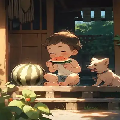  2023最新萌萌哒吃瓜男生动漫头像