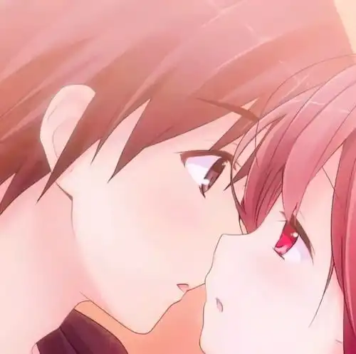  超级可爱的动漫情侣头像是心跳不止是无所代替