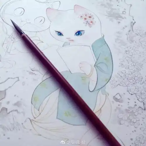  她将唐朝美女画成猫,萌化14万粉丝,被猫统治的世界是这样的