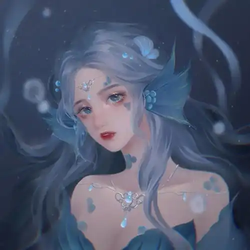  古风蓝色系头像壁纸愿你生活常温暖,日子温柔又闪光