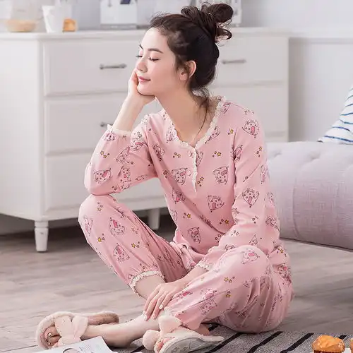  正穿的秋季睡衣,舒适又洋气,清新甜美女人味