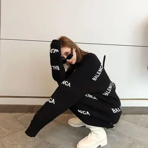  李婉君情侣装毛衣女宽松外穿慵懒风2020春秋新款中长款针织衫外套