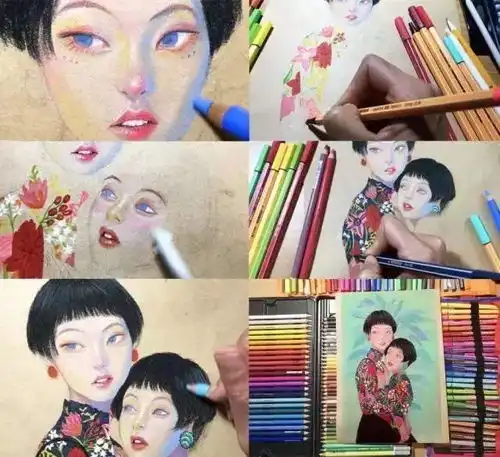  韩国插画师zipcy笔下一组情侣之间甜腻腻的日常,让人心跳加快