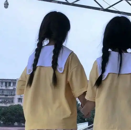  真两人闺蜜头像不露脸头像青春活力