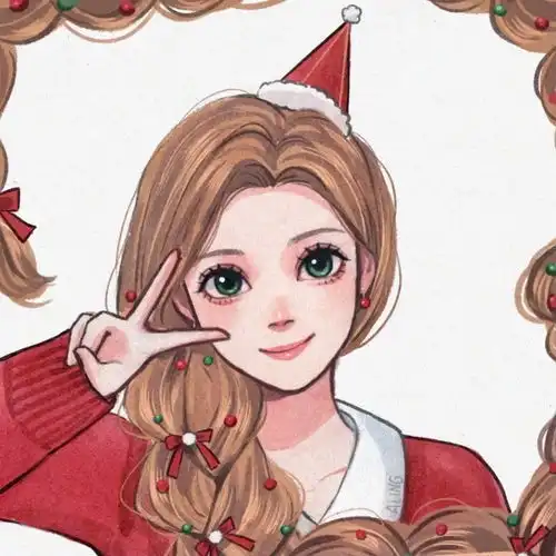  圣诞节快到了,换个好看的手绘头像吧有情头