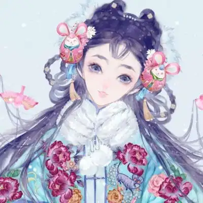  女生手绘头像古风气质韩版手绘头像女生唯美