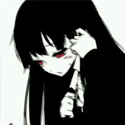  黑暗系动漫头像黑暗系列少女丧图片
