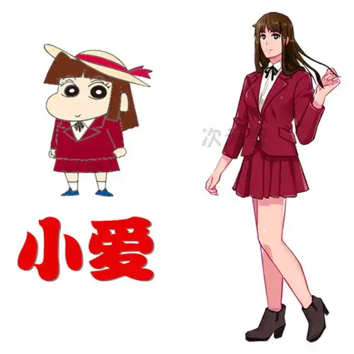 蜡笔小新长大了,小新变阳光帅气,小爱气质超群,小葵成校花太美了