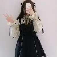  黑色洛丽塔裙子图片真人头像微信头像图片大全