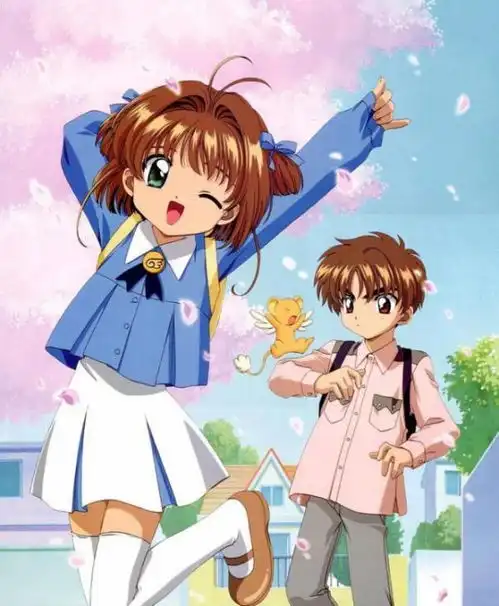  跪求两张樱狼的图片要很卡哇伊的那种最好是穿情侣装的也就是被封印的卡片那样的