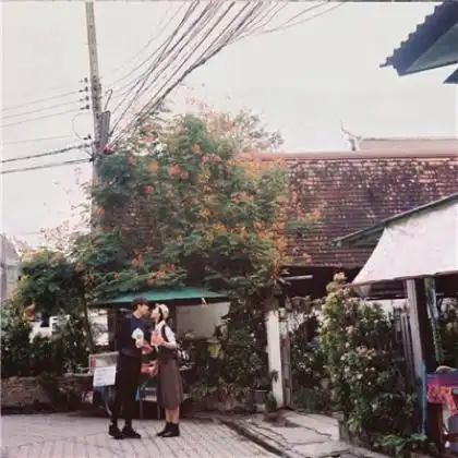  小清新情侣头像一男一女风景系,我陪你一起看风景