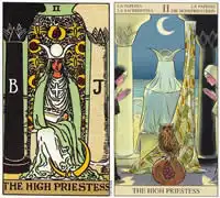  正反塔罗牌图案对比