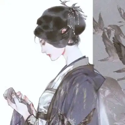  超仙气女生动漫头像拿扇子红衣古装高清仙气美女图片