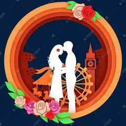  七夕情人节情侣亲吻素材图片免费下载高清psd千库网图片编号11119784