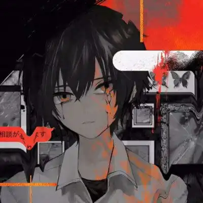  二次元血腥帅气男生头像黑暗冷酷动漫图片大全