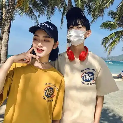  情侣头像小清新短发情头