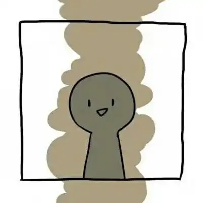  简约手绘情头一男一女卡通白底小人情侣头像