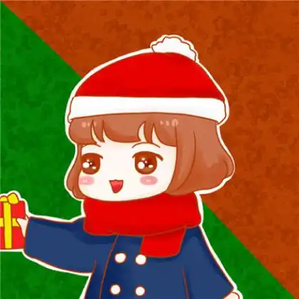 圣诞动漫情侣头像一对,虽然圣诞已过保留明年使用吧