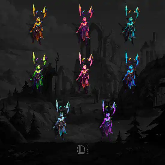  lol多款新皮肤臻彩原画曝出金剑亚索地狱艾希