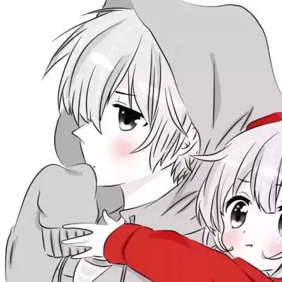  萌萌哒的卡通情侣头像停留的花香