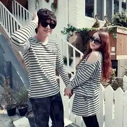  2011新款条纹情侣装