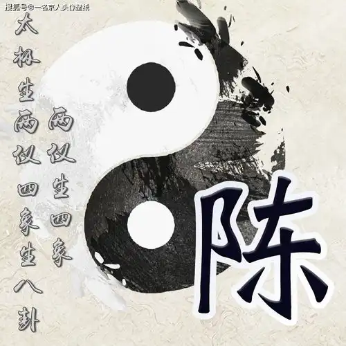  太极八卦中国风,23张黑白创意姓氏头像,用传统彰显个性