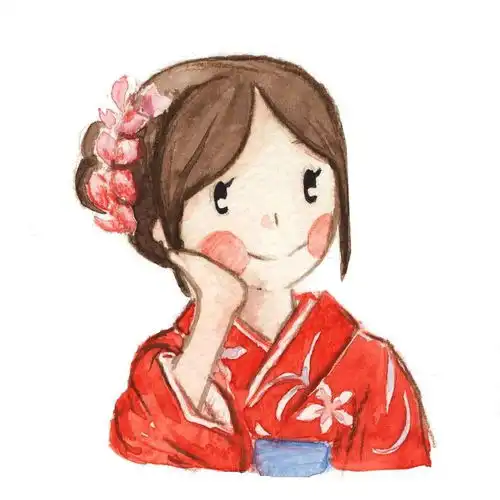  超甜个性手绘情侣头像岁月静好你还不来我怎敢老去