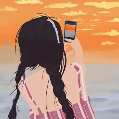  2023最新唯美背影二次元情侣头像