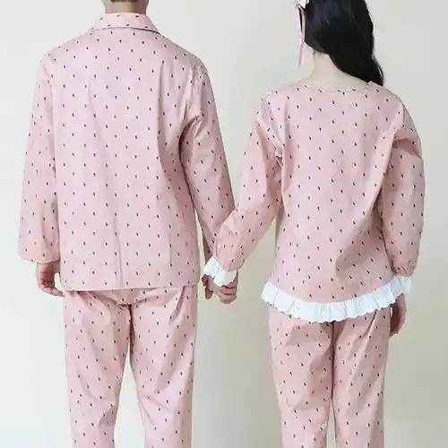  第一期4粉色梭织棉点点纯棉睡衣微信yj4387