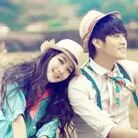  求蓝色的情侣头像