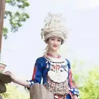  少数民族苗族美女高清头像