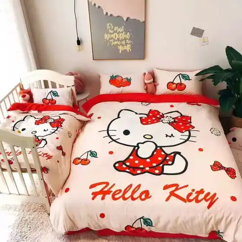  ins儿童床品推荐卡通宝宝绒四件套高端卡通绒毯