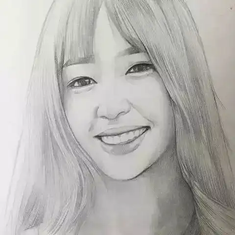  清晰整洁的素描,性感妩媚的眼神,我猜你一定喜欢