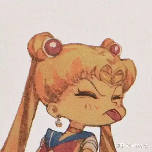 胶片插画头像,我可
