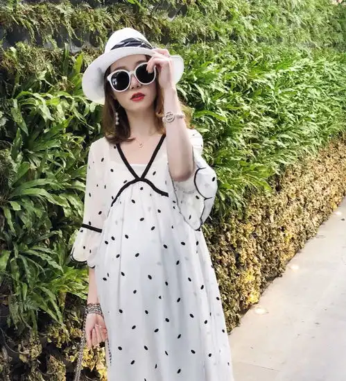  遮孕肚连衣裙自带仙气简约风干练职场范儿飘逸度假风都有