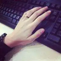 手控情侣头像黑白简约手控情头大图