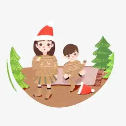  手绘圣诞节圣诞夜可爱小孩图片素材其他格式下载动漫人物大全