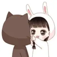  喵小兔比心情侣头像微信头像图片大全