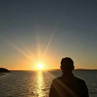  落日夕阳情侣头像