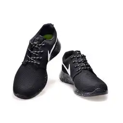  耐克跑步鞋泼墨nikerosherun奥运伦敦男女运动鞋黑白网面透气轻便情侣晨练鞋