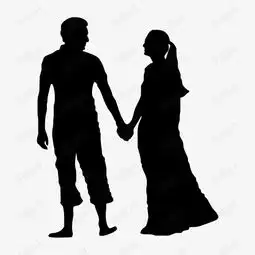  情侣剪影素材图片免费下载高清装饰图案psd千库网图片编号81402