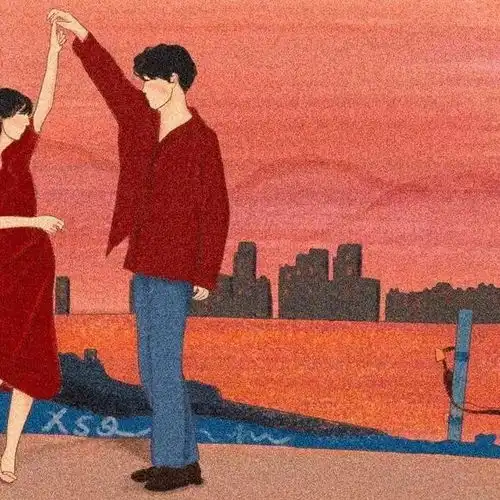  抖音超火,无任何水印,18组情侣头像一动漫文字插画等