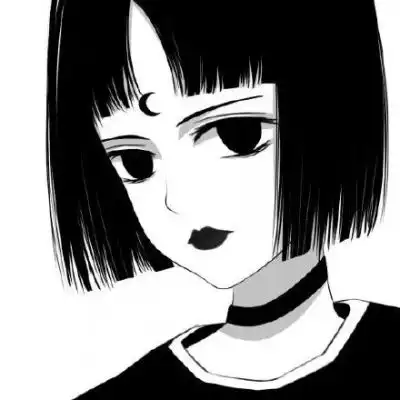  曦曦黑白女头伤感